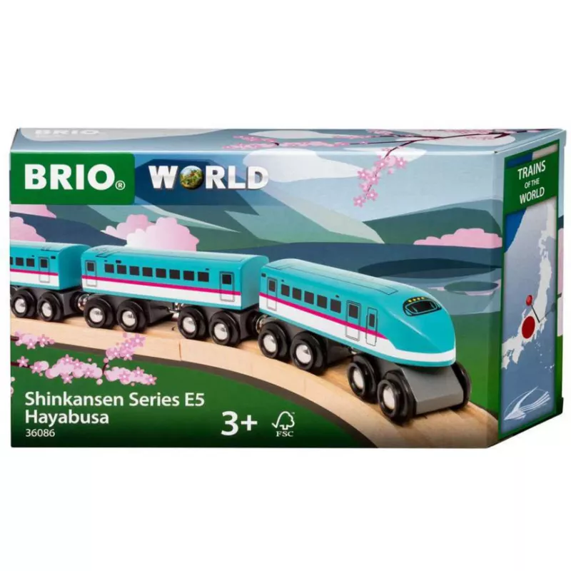 Tren de juguete Ravensburger BRIO World Trains of the World Shinkansen E5 Hayabusa
