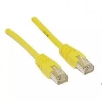 Wentronic Goobay Cable de red CAT 5e, F/UTP, Amarillo, 0,25 m - mezcla de cobre CCA (68617)