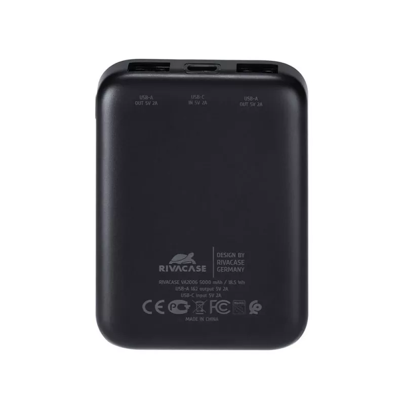 Batería externa USB 5000MAH/VA2006 negra Rivacase