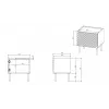 Cama Meble ONDA 301462 mesita de noche, juego de 2 uds., 50×40×54 cm, verde