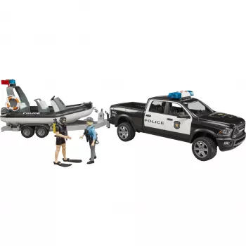 Dodge RAM 2500 Police Pickup con barco