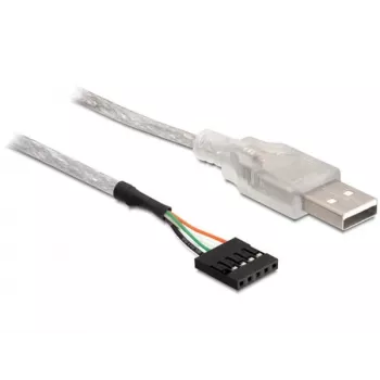 Cable USB 2.0-A macho a pin header DeLOCK 83078 Plata