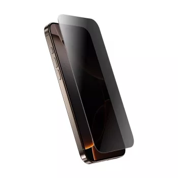 Cristal templado con privacidad Crong para iPhone 16 Pro Max — antirreflejos, resistente a arañazos