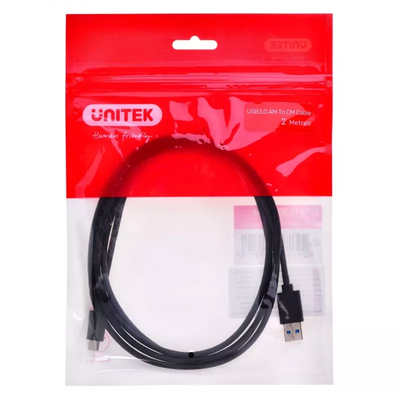 CABLE UNITEK USB-C, USB-A, 5 GBPS, 2M