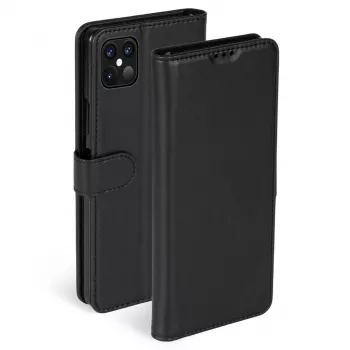 Funda cartera Krusell para Apple iPhone 12 Pro Max – negra, funda tipo folio con compartimento para tarjetas
