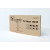 Soporte de TV de suelo GEMBIRD TVS-86ST-01 para televisores de 43–86 pulgadas, negro, base de vidrio templado, VESA 100x100–600x400, máx. 60 kg