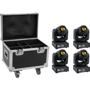Set de focos LED EUROLITE TMH-17 4x con maletín con ruedas