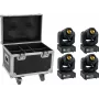 Set de focos LED EUROLITE TMH-17 4x con maletín con ruedas