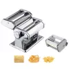 Máquina de pasta manual Maestro MR1679R — acero inoxidable, accesorio para ravioli, cortador de 6 mm