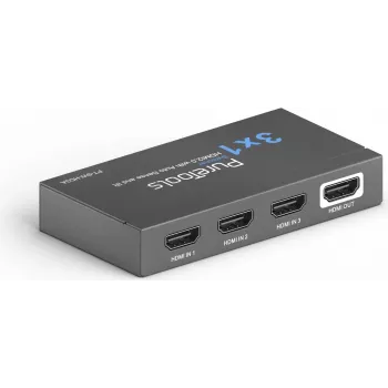 PURELINK PT-SW-HD3A - Switch HDMI2.0 3x1 4K 60Hz 4:4:4 HDR 10 Dolby Vision HDCP 2.2 conmutación automática de vídeo control por IR (PT-SW-HD3A)