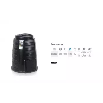 Compostador Prosperplast 340L negro