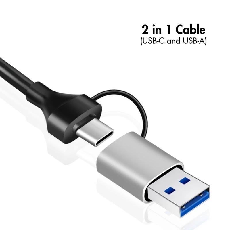 Adaptador USB-A/-C a Ethernet 2,5G, gris