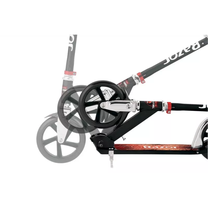 Patinete Razor A5 Lux — aluminio, ruedas de poliuretano de 20 cm, plegable, altura ajustable, carga máx. 100 kg, negro