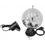 Set de bola de espejos EUROLITE con foco LED 200 mm — bola de espejos con iluminación de foco LED