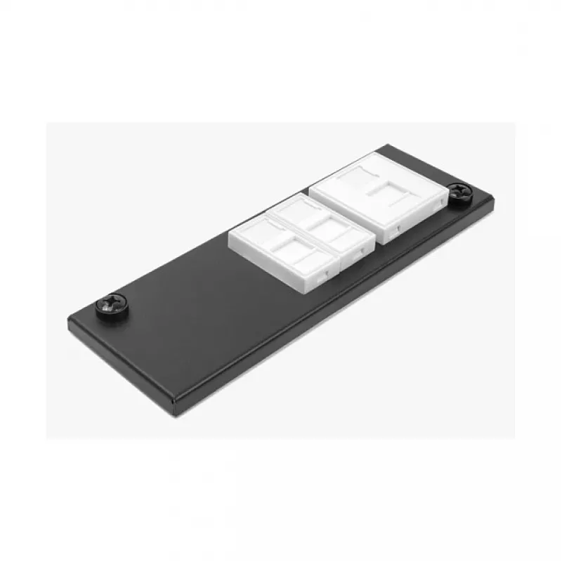 Caja de distribución DeLOCK Easy 45 soporte de módulos para montaje en mesa o pared, metal, negro — 4×22,5×45 mm o 2×45×45 mm