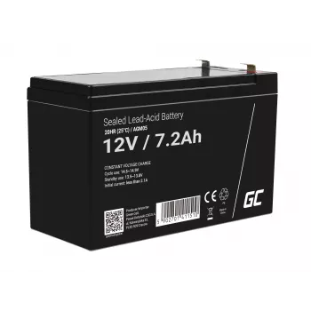 Batería para SAI Green Cell AGM05 — 12 V 7,2 Ah plomo-ácido VRLA, 95 mm de altura, 151×65 mm, 2,15 kg