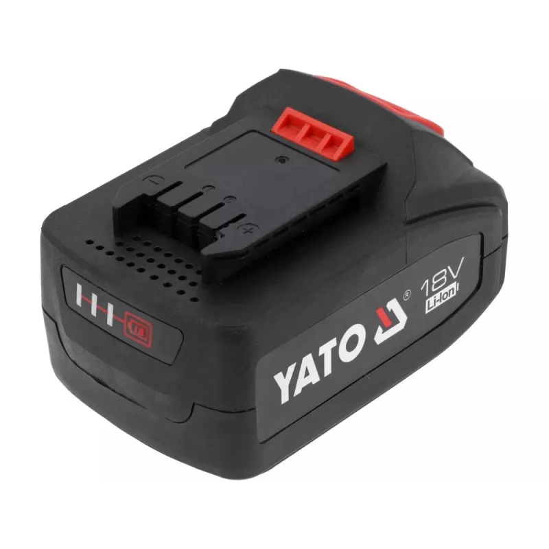 Batería para herramientas inalámbricas YATO YT-828463 — Li-Ion 18V 4Ah, rojo, indicador de carga