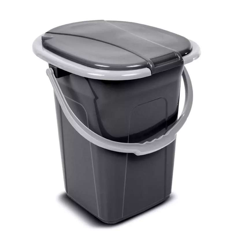 Cubo de inodoro portátil GreenBlue GB320AG — modelo turístico ligero, contenedor de residuos portátil compacto