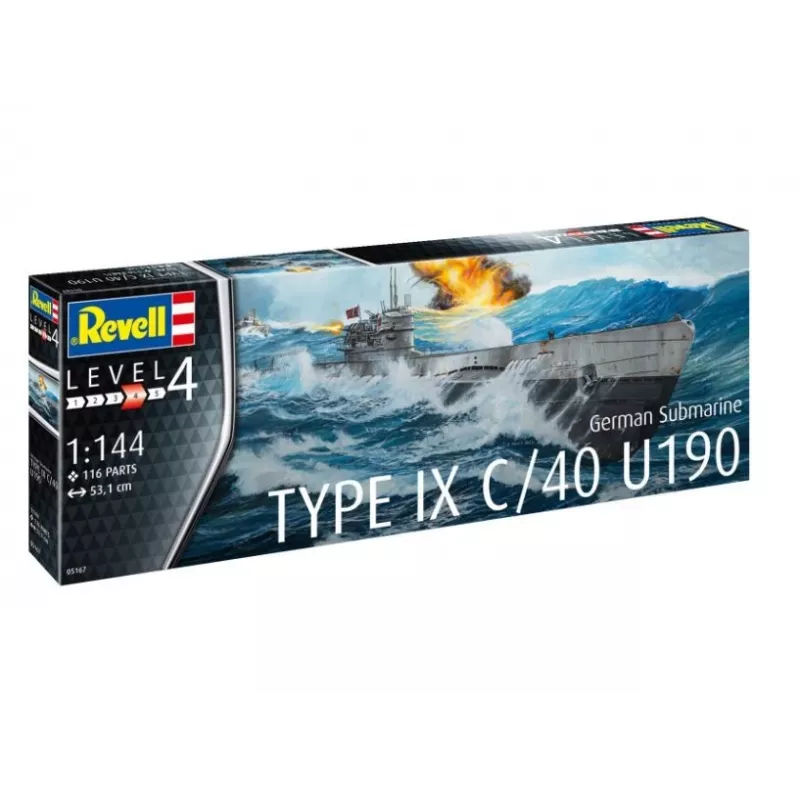 Maqueta de plástico German Submarine T.IX C/40 1/144