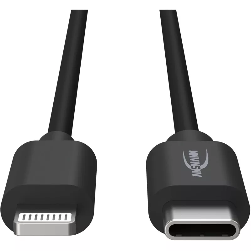 Cable para móvil Ansmann 1700-0106 negro USB C Lightning 0,12 m