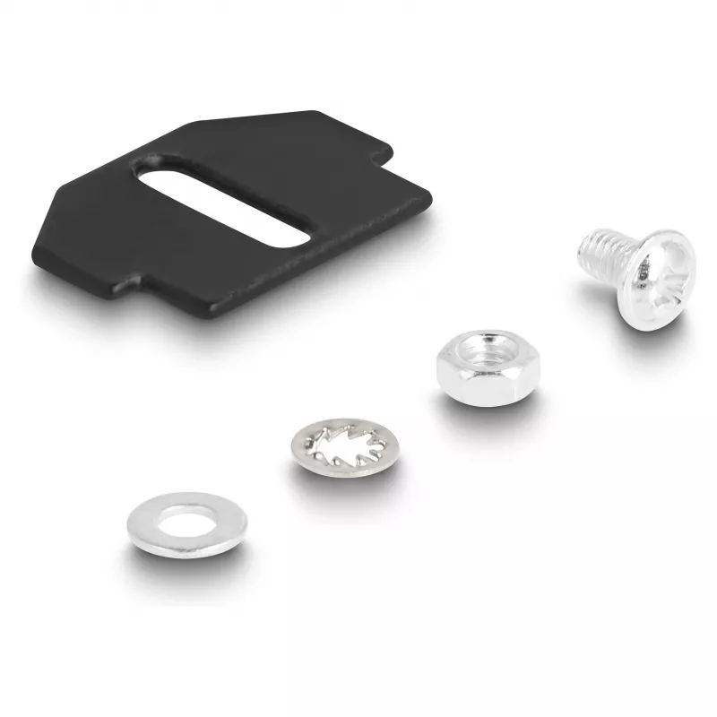 Set de montaje DeLOCK 88062 negro metal