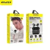 Auriculares Bluetooth 5.0 Awei T29 TWS + base de carga negro/negro