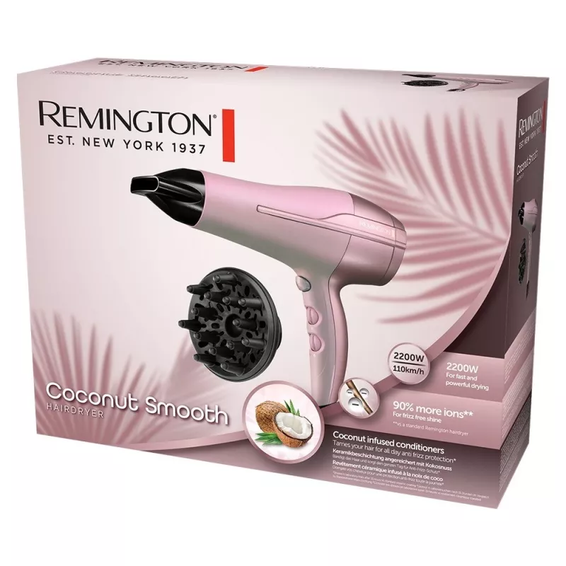 Secador de pelo Remington SECADOR REMINGTON COCONUT SMOOTH D5901