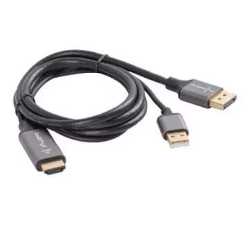 CABLE HDMI(M)->DISPLAYPORT(M) 1M 4K NEGRO LANBERG