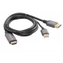 CABLE HDMI(M)->DISPLAYPORT(M) 1M 4K NEGRO LANBERG