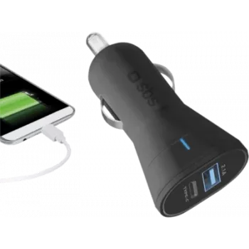 SBS TECRTC1USB2AUL Cargador para dispositivos móviles coche Negro (TECRTC1USB2AUL)