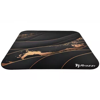 Alfombrilla Arozzi Zona Square — Negro/Oro, alfombrilla protectora para silla y suelo, forma cuadrada