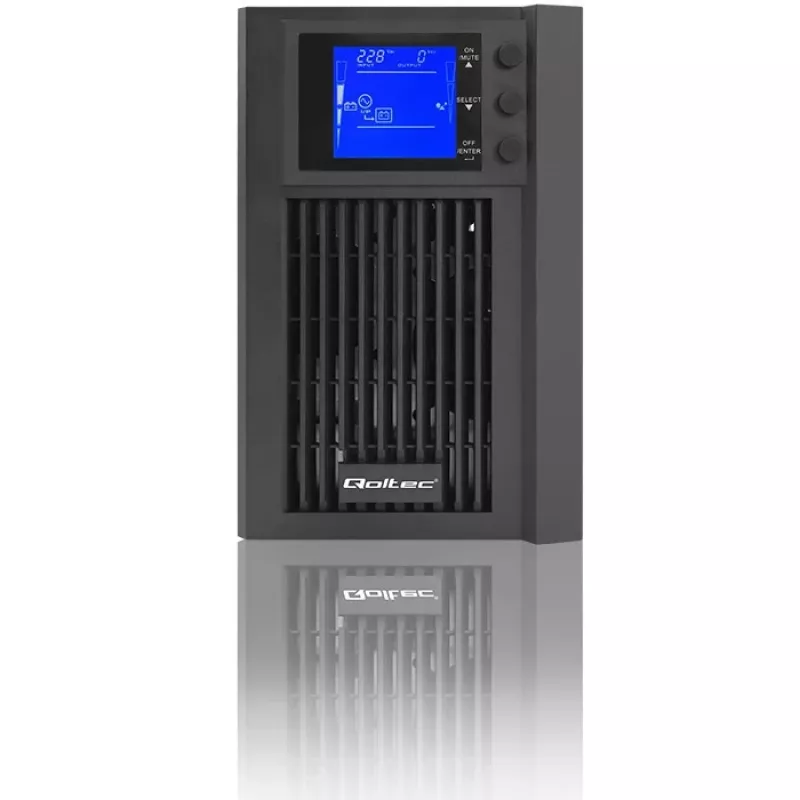 Sistema de alimentación ininterrumpida QOLTEC 53981 On line 2kVA, capacidad 2000 VA