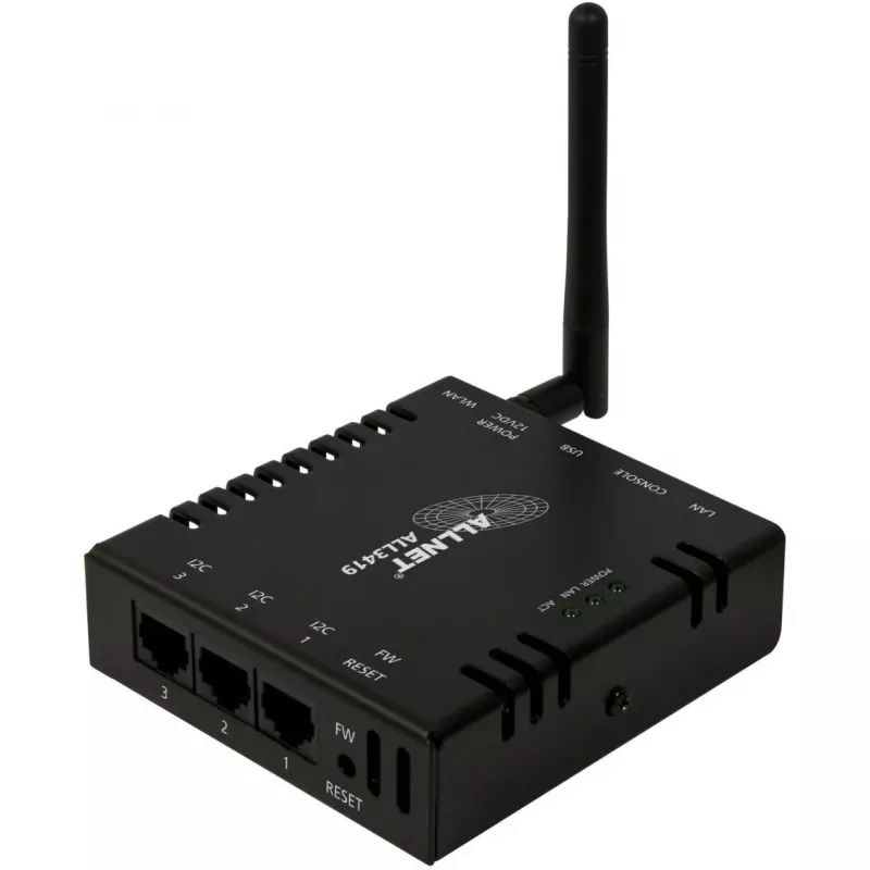 Central ALLNET MSR ALL3419 incl. 3 puertos de sensor y WLAN y sensor de temperatura ALL3006 para automatización de edificios IP
