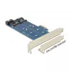 DeLOCK 89374 tarjeta PCI Express x1 a 2x M.2 NGFF internos