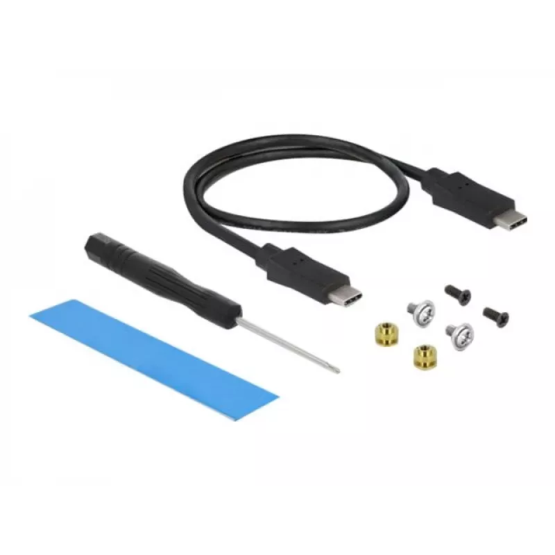 Carcasa para SSD DeLOCK carcasa combo externa USB Type-C para SSD M.2 NVMe PCIe o SATA