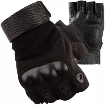 Extralink Guantes tácticos de combate militares sin dedos Survival talla L mil-693