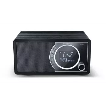 Radio digital Sharp DR-450 – negro, personal, digital, DAB, DAB+, FM, 87,5 – 108 MHz, 174,928 – 239,2 MHz, 3 W