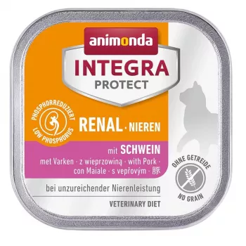 Comida húmeda para gatos animonda Integra Protect Mature cerdo sin cereales 100 g — soporte renal, adulto