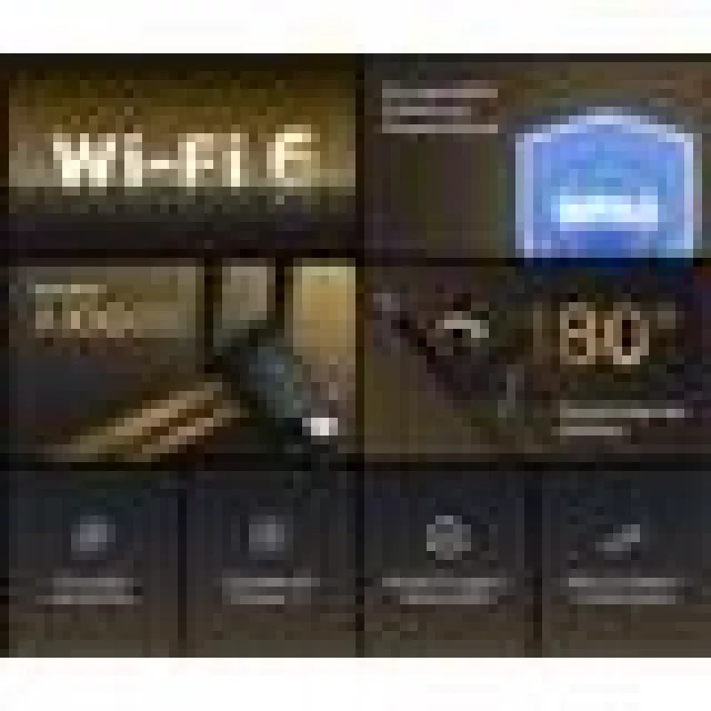 Adaptador USB Wi‑Fi MERCUSYS MA72XH AX1800 con antenas High‑Gain, USB‑A Plug‑and‑Play