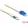 Cable de fibra óptica DeLOCK conector macho CS a LC dúplex OS2 1 m
