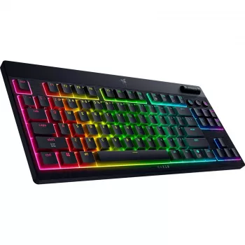Razer | BlackWidow V4 Low-Profile Tenkeyless HyperSpeed | Teclado | Inalámbrico | US | Bluetooth | Negro | Switches amarillos