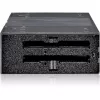 ICY DOCK - MB024SP-B - flexiDOCK marco de intercambio sin bandeja para 4x SSD/HDD SAS/SATA de 2,5 para bahía de 5,25