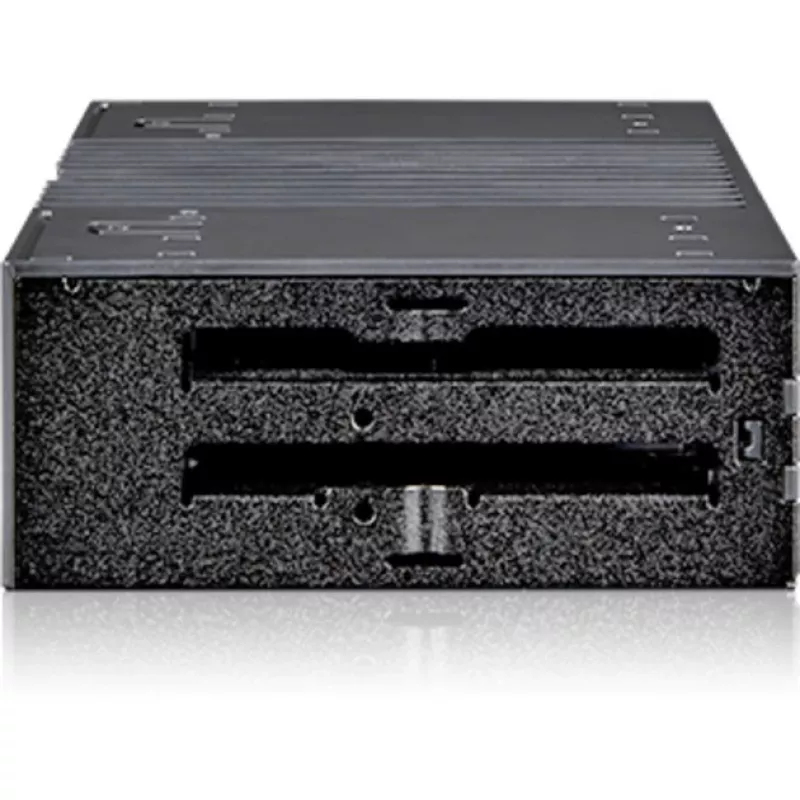 ICY DOCK - MB024SP-B - flexiDOCK marco de intercambio sin bandeja para 4x SSD/HDD SAS/SATA de 2,5 para bahía de 5,25
