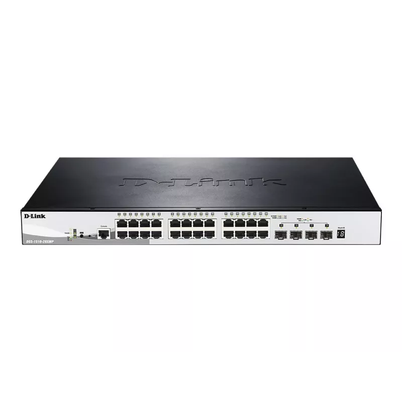 D-Link DGS-1510-28XMP Managed L2/L3 Gigabit Ethernet (10/100/1000) Power over Ethernet (PoE) negro, gris