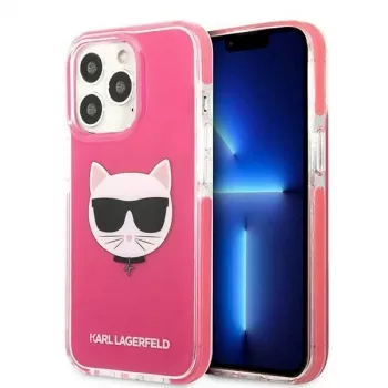 Karl Lagerfeld KLHCP13XTPECPI iPhone 13 Pro Max 6.7 funda rígida fucsia/FUSCHIA Choupette Head