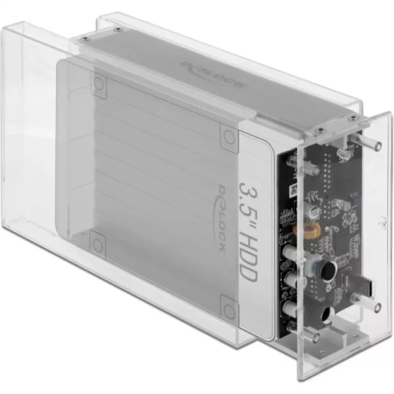 Carcasa HDD/SSD DeLOCK 42624 transparente 2,5/3,5 pulgadas
