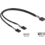 Cable USB interno DELOCK 84513 — USB 2.0 de 4 pines a 10 pines, 0,3 m, negro