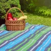 Manta de picnic PROMIS KP200PZ, rayas verdes, 200 x 150 cm
