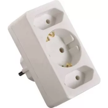 Regleta de enchufes AS Schwabe 49111 — 4 enchufes, blanca