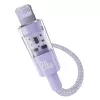 Cable de carga rápida USB-C a Lightning Baseus Gem 1 m 20 W Violeta, revestimiento de nailon, Lightning de 7 pines